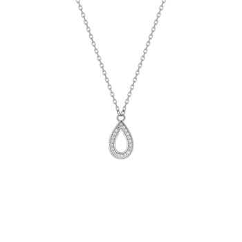 Vrouwenketting - Zirkoniumoxide - Zilver 925 - Lengte: 42 cm