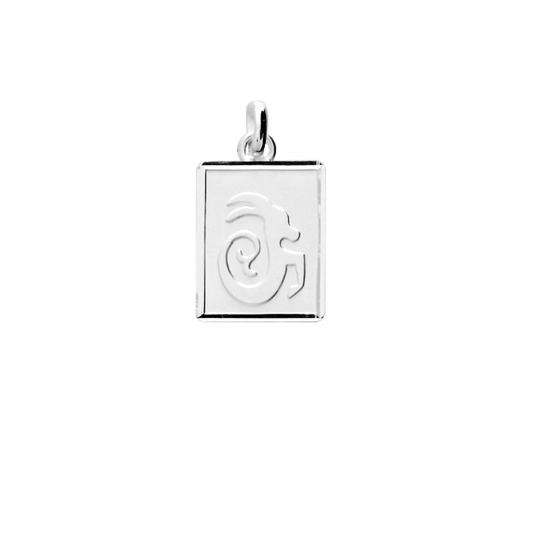 Pendentif mixte - Argent 925 - Signe Astrologique - Capricorne