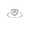 Bague coeur femme - Argent 925 - vue V1