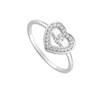 Bague coeur femme - Argent 925 - vue V2