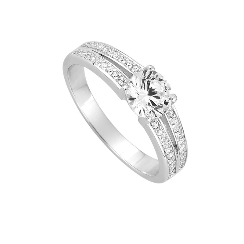 Bague femme - Oxyde de zirconium - Argent 925 - vue 2