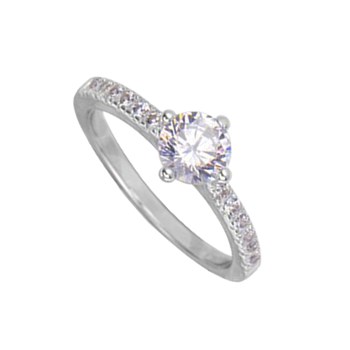 Bague femme - Oxyde de zirconium - Argent 925