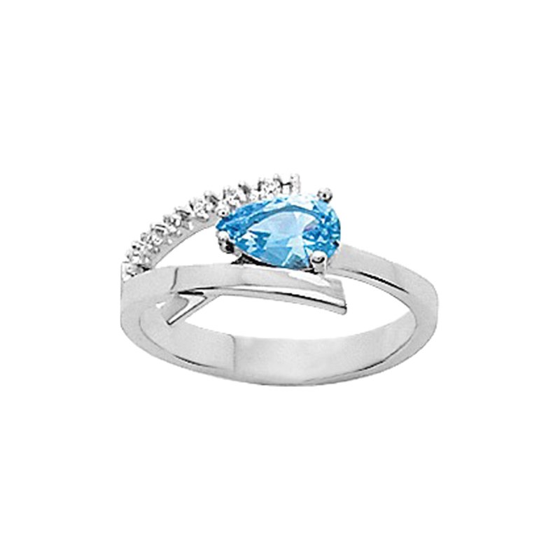 Bague femme - Oxyde de zirconium - Argent 925