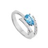 Bague femme - Oxyde de zirconium - Argent 925 - vue V2