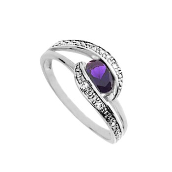 Bague femme - Oxyde de zirconium - Argent 925