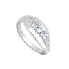 Bague femme - Oxyde de zirconium - Argent 925 - vue V2