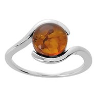 Bague femme - Ambre - Argent 925