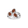 Bague femme - Ambre - Argent 925 - vue V1