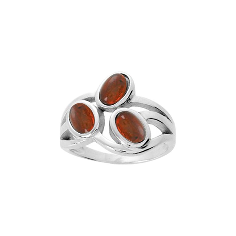 Bague femme - Ambre - Argent 925