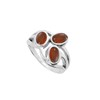 Bague femme - Ambre - Argent 925 - vue V2