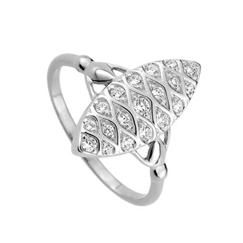 Bague femme - Marquise - Oxyde de zirconium - Argent 925