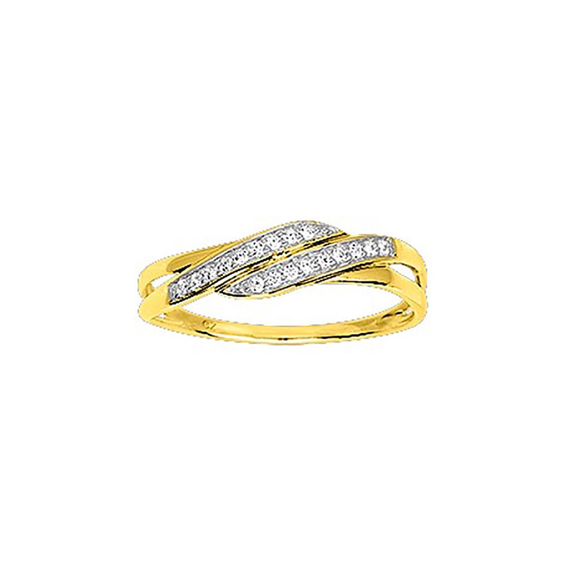 Bague Femme - Oxyde de zirconium - Or 9 Carats