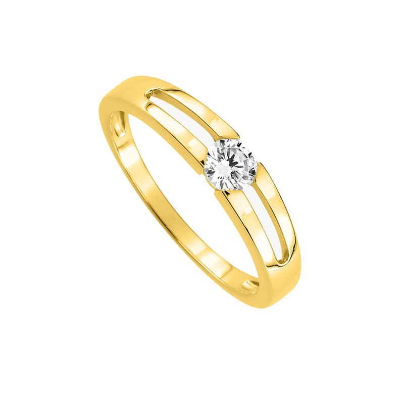 Bague Femme - Oxyde de zirconium - Or 9 Carats - vue 2