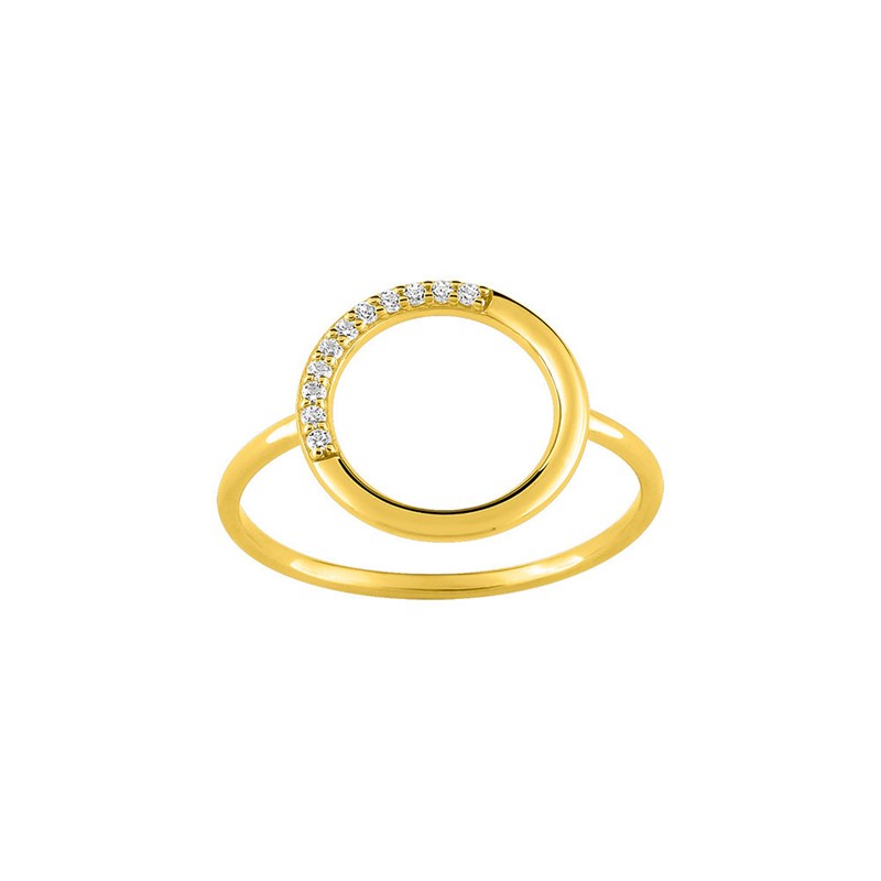 Bague Femme - Oxyde de zirconium - Or 9 Carats