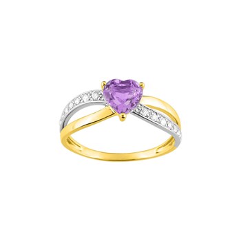 Bague Femme - améthyste - Or 9 Carats