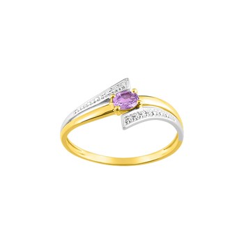 Bague Femme - améthyste - Or 9 Carats