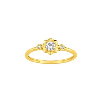 Bague Femme - Oxyde de zirconium - Or 9 Carats
