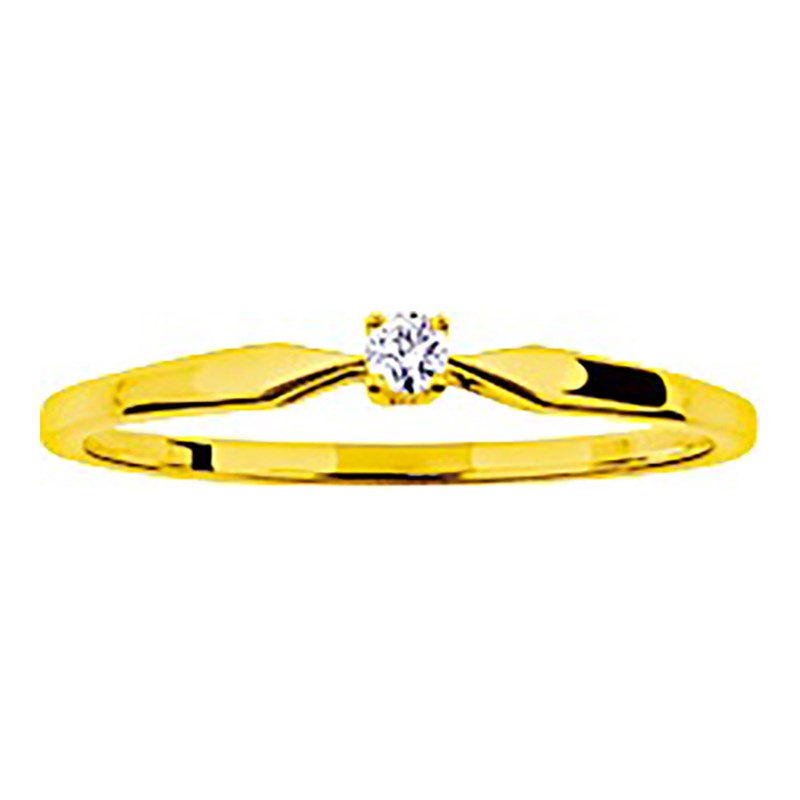 Bague Femme - Or 9 Carats - Diamant 0,04 Carats