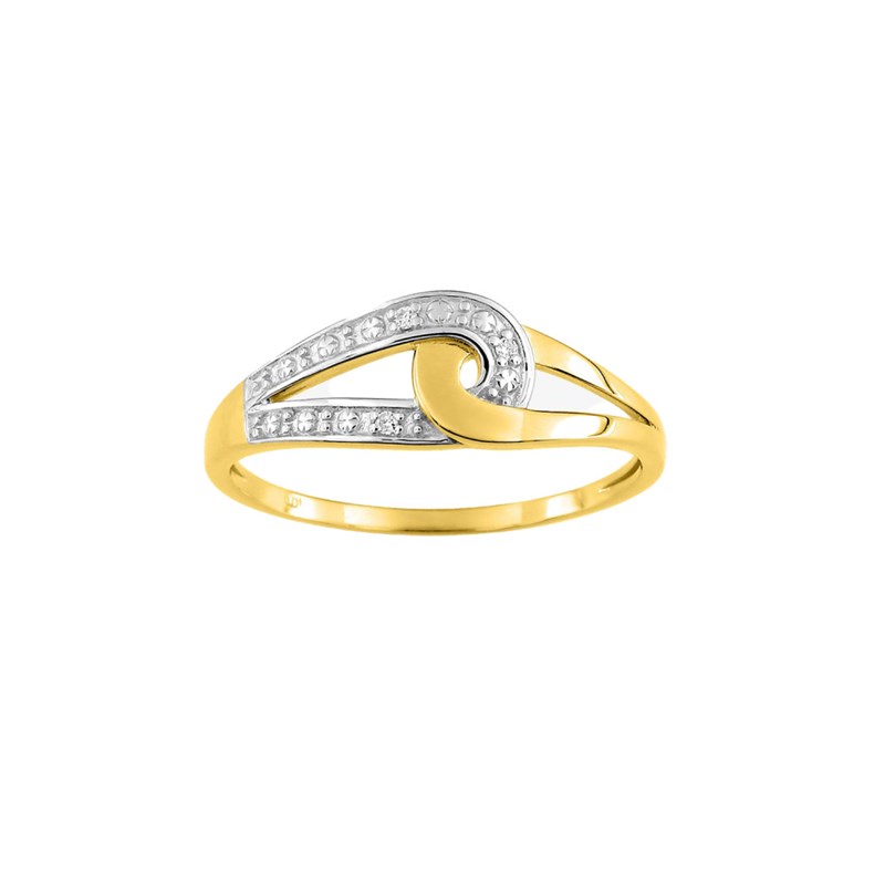 Bague Femme - Or 9 Carats - Diamant 0,01 Carats