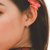Boucles d'oreilles femme - oxyde de zirconium - Or 9 Carats - Emeraude - vue V3