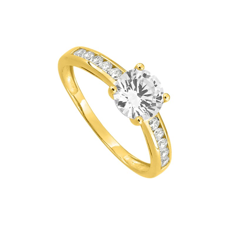 Bague Femme - Oxyde de zirconium - Or 9 Carats - vue 2