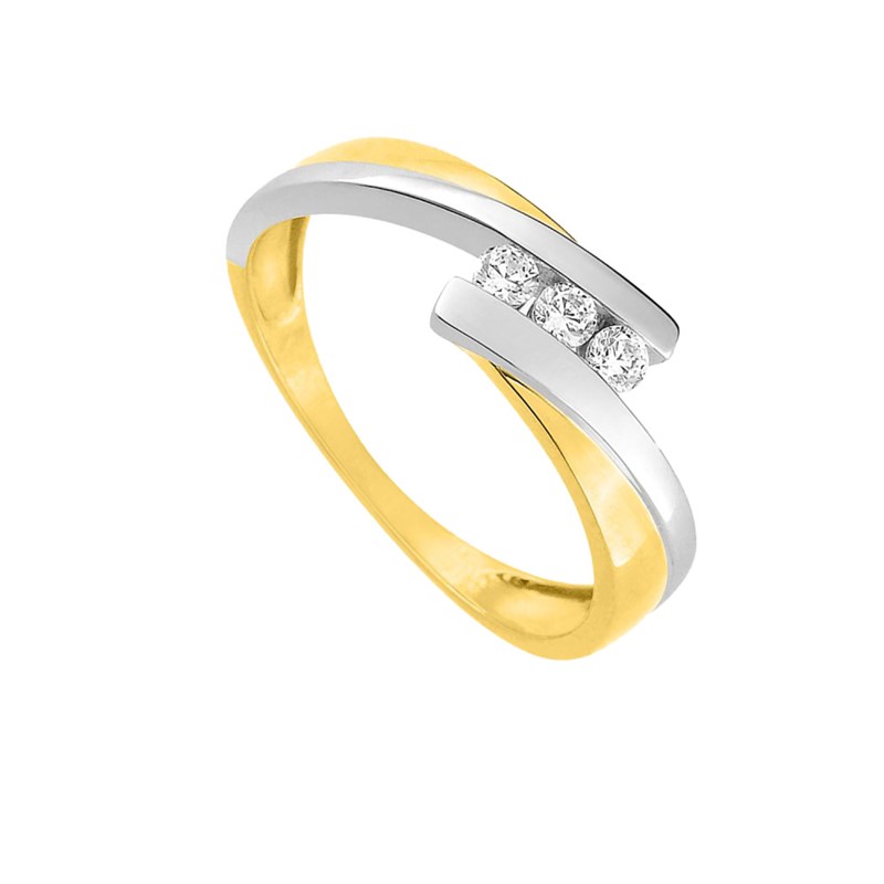 Bague Femme - Oxyde de zirconium - Or 9 Carats - vue 2