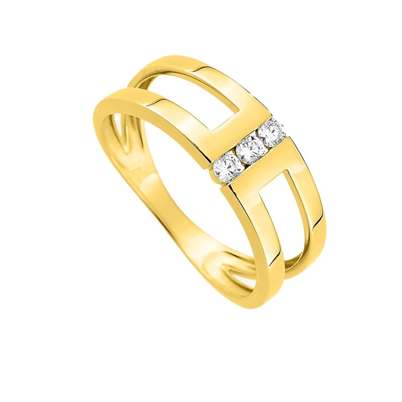 Bague Femme - Oxyde de zirconium - Or 9 Carats - vue 2