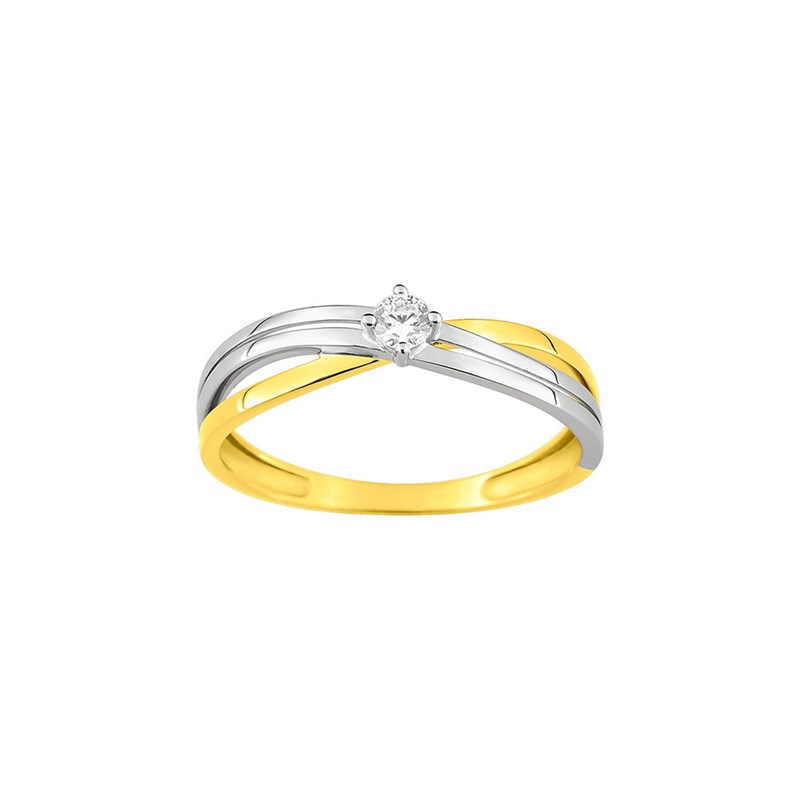 Bague Femme - Oxyde de zirconium - Or 9 Carats