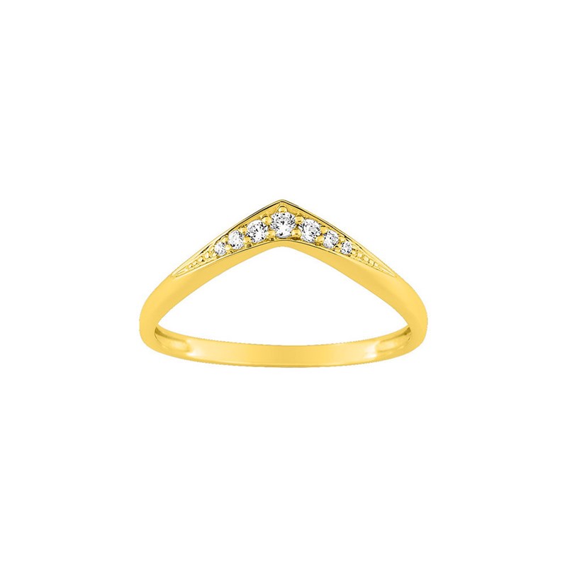 Bague Femme - Oxyde de zirconium - Or 9 Carats