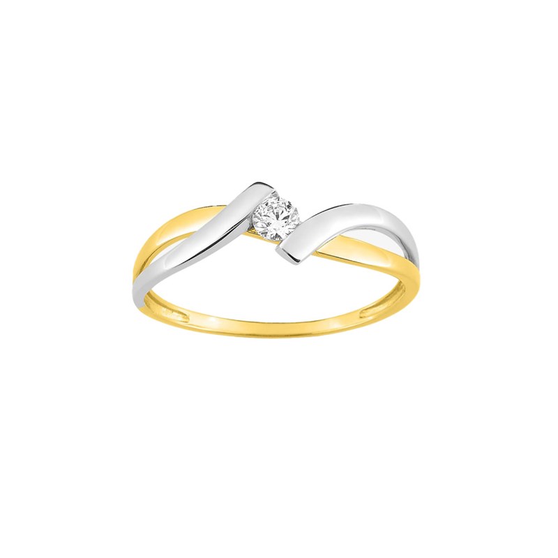 Bague Femme - Oxyde de zirconium - Or 9 Carats