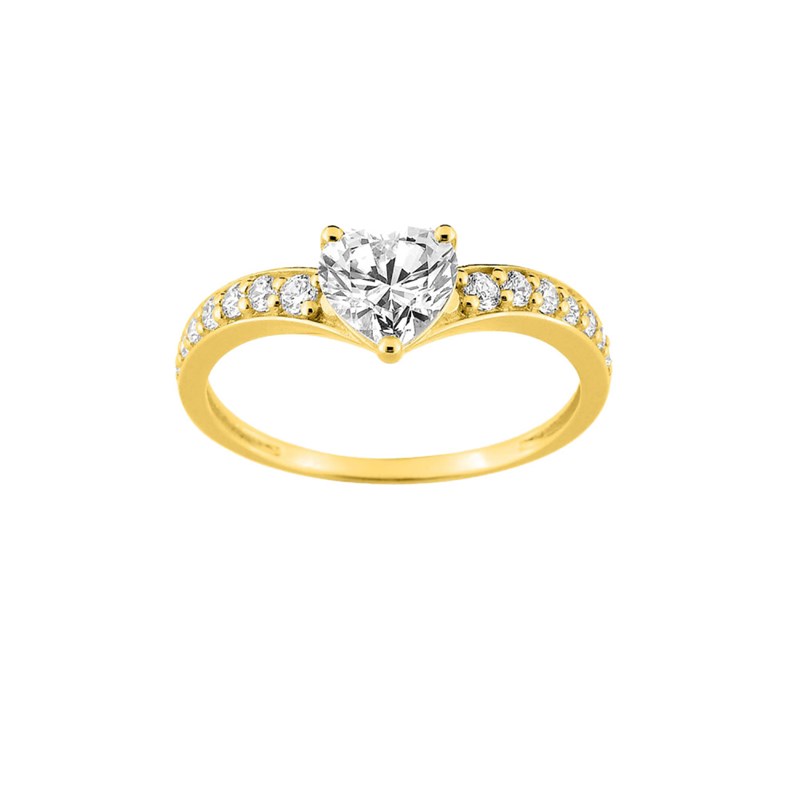 Bague Femme - Oxyde de zirconium - Or 9 Carats