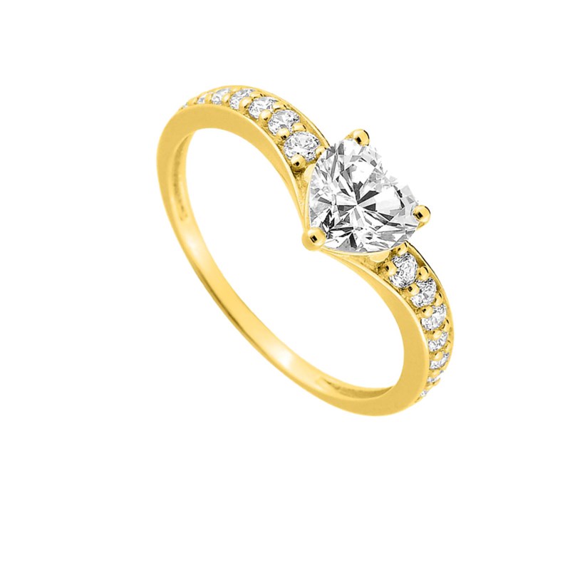 Bague Femme - Oxyde de zirconium - Or 9 Carats - vue 2