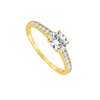 Ladies' Ring - Zirconium oxide - 9 carat gold