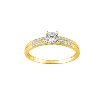Ladies' Ring - Zirconium oxide - 9 carat gold