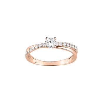 Ladies' Ring - Zirconium oxide - 9 carat gold