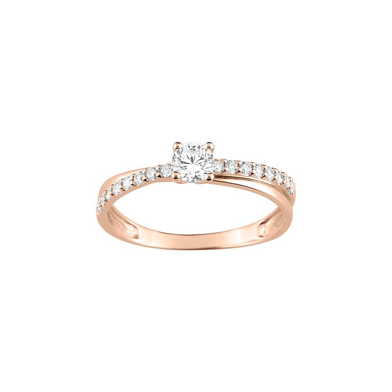 Bague Femme - Oxyde de zirconium - Or 9 Carats