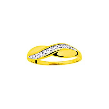Ladies Ring - Gold 9 Carats - Diamond 0,01 Carats