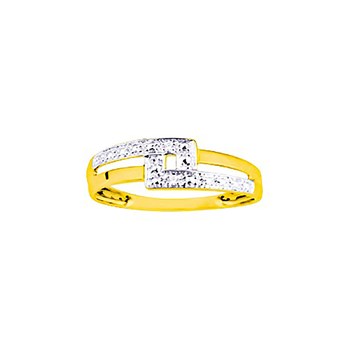 Ladies Ring - Gold 9 Carats - Diamond 0,01 Carats