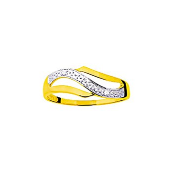Ladies Ring - Gold 9 Carats - Diamond 0,01 Carats