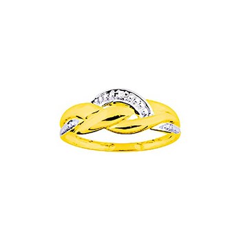 Ladies Ring - Gold 9 Carats - Diamond 0,01 Carats