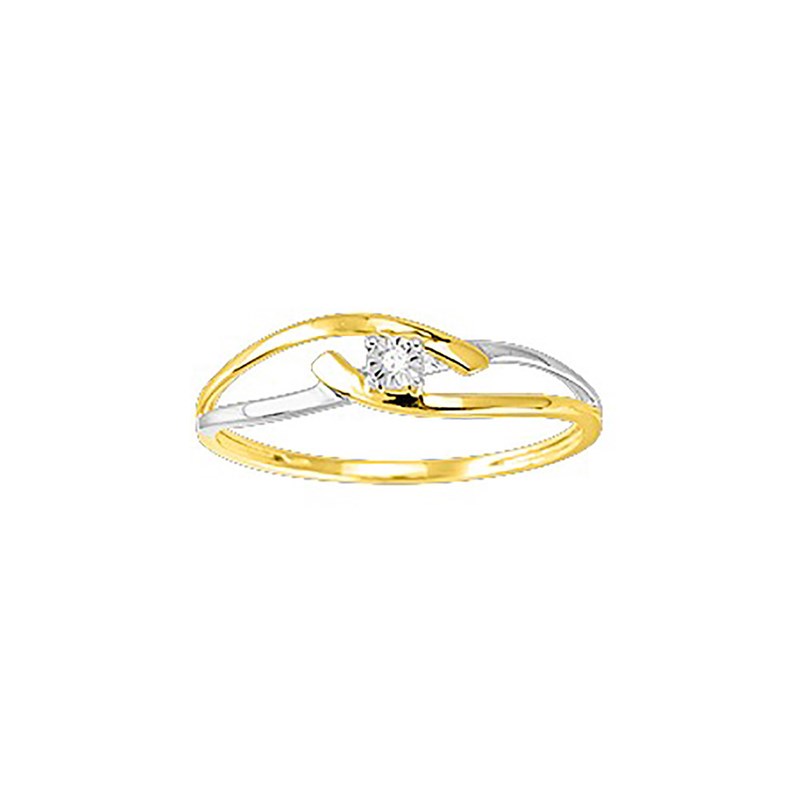 Bague Femme - Or 9 Carats - Diamant 0,01 Carats