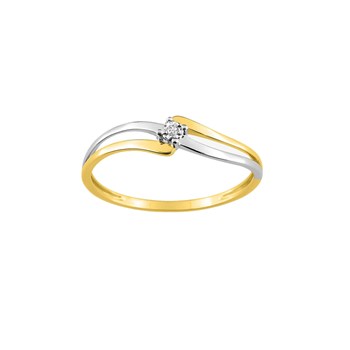 Ladies Ring - Gold 9 Carats - Diamond 0,006 Carats