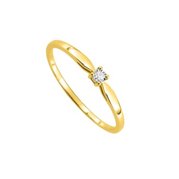 Ladies Ring - Gold 9 Carats - Diamond 0,013 Carats