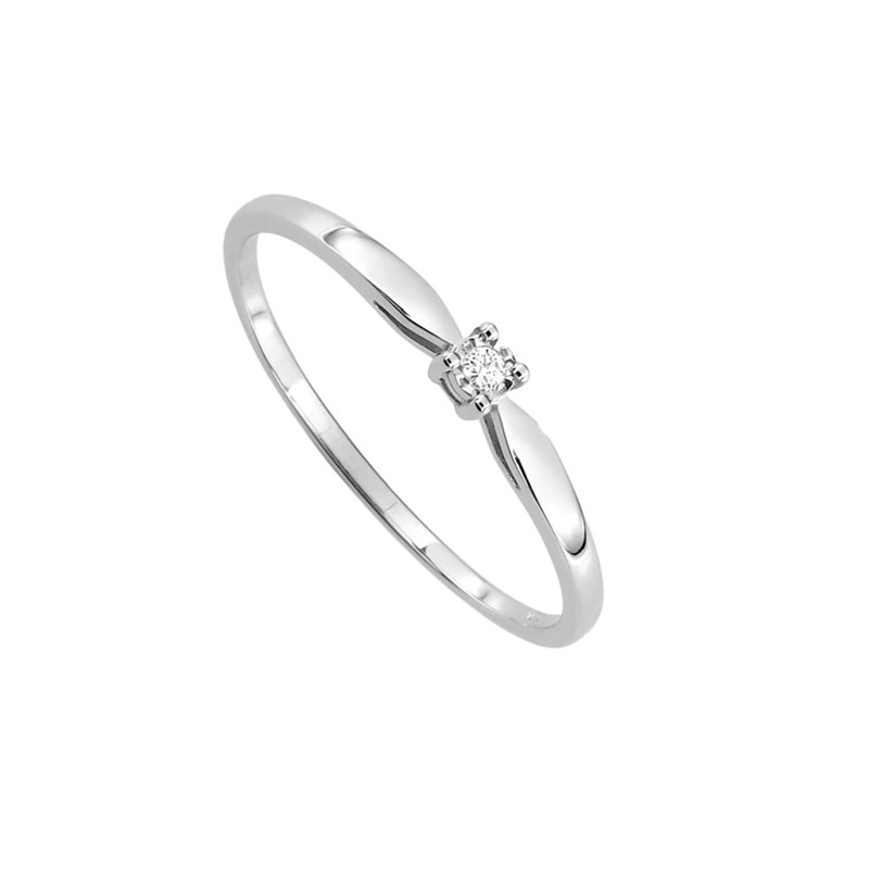 Bague Femme - Or 9 Carats - Diamant 0.013 Carats - vue 2