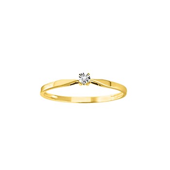 Ladies Ring - Gold 9 Carats - Diamond 0,006 Carats