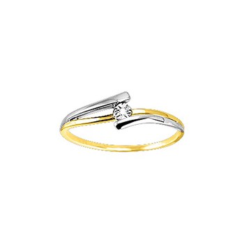 Ladies Ring - Gold 9 Carats - Diamond 0.006 Carats