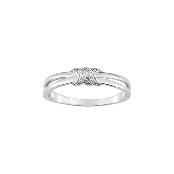 Bague Femme - Or 9 Carats - Diamant 0,01 Carats