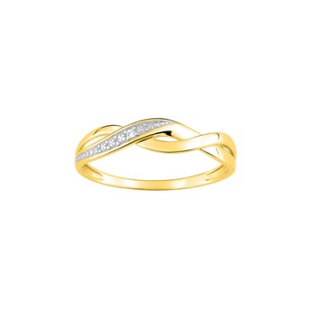 Bague Femme - Or 9 Carats - Diamant 0,01 Carats