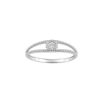 Bague Femme - Or 9 Carats - Diamant 0,02 Carats