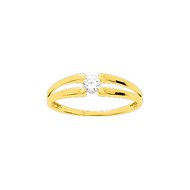 Bague femme - Oxyde de zirconium - Or 9 Carats